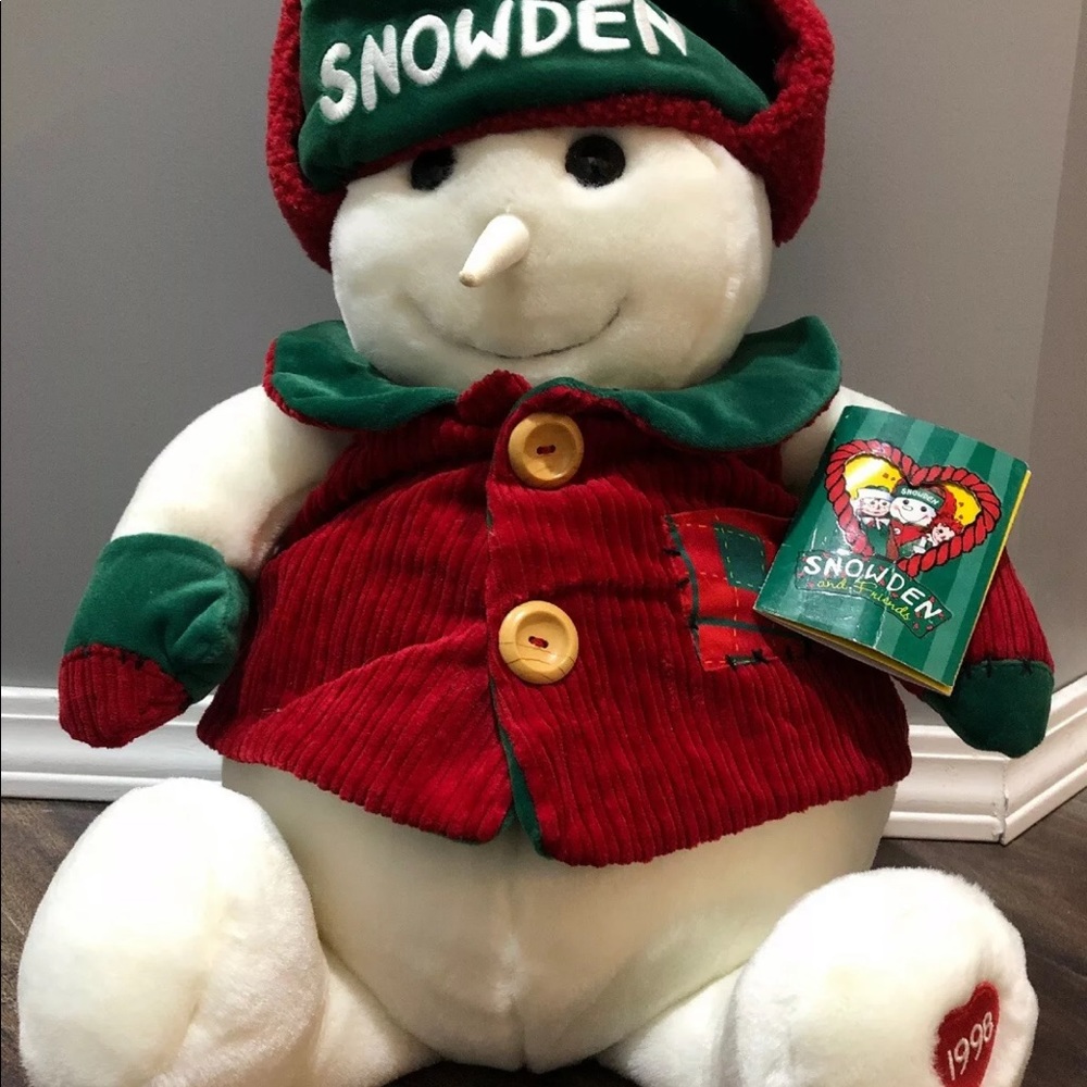 NWT Vtg Snowden 24” Plush Snowman 1998 Christmas